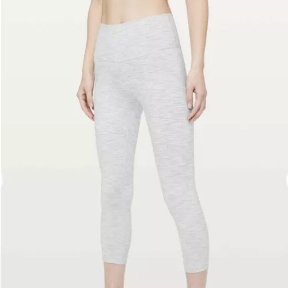 LULULEMON Wunder Under Hi-Rise Wee Are From Space Ice Grey Alpine White 6 - Picture 1 of 9